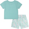 image:imageHurley Baby and Toddler Boys Soft Basic Cloud Slub TShirt and Shorts 2Piece Outfit SetBlue IceFlamingo