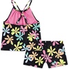 image:imageHurley Girls Boyshort Tankini 2piece SwimsuitBlackMulti Floral