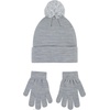 image:imageHurley Kids Beanie and Glove SetGrey HeatherWhite