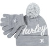 image:imageHurley Kids Beanie and Glove SetGrey HeatherWhite