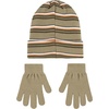 image:imageHurley Kids Beanie and Glove SetKhaki Striped
