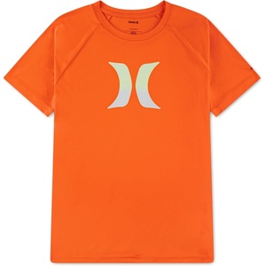 image:imageHurley Boys Icon UPF 50 Rash Guard Swim ShirtTotal OrangeIcon