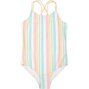 image:imageHurley Girls One Piece SwimsuitPale IvoryMulti Stripe