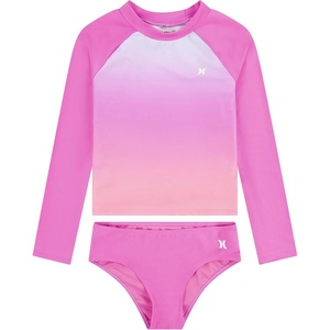 image:imageHurley Girls Twopiece Rashguard Set Big KidChina Rose