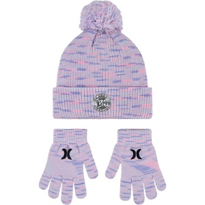 image:imageHurley Kids Beanie and Glove SetLight Lavender Space Dye