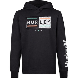 image:imageHurley boys Long Sleeve Hooded Graphic TshirtBlack