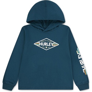 image:imageHurley boys Long Sleeve Hooded Graphic TshirtDeepwaters