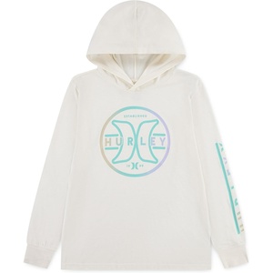 image:imageHurley boys Long Sleeve Hooded Graphic TshirtPale Ivory