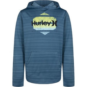 image:imageHurley boys Long Sleeve Hooded Graphic TshirtRift Blue Heather