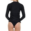 image:imageHurley Rash Guard for Women Full Zip Zip Up Long Sleeve Swim Shirts for Women Surfing Top UPF 50 SPF Sun amp UV ProtectionBlack