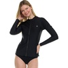 image:imageHurley Rash Guard for Women Full Zip Zip Up Long Sleeve Swim Shirts for Women Surfing Top UPF 50 SPF Sun amp UV ProtectionBlack