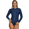 image:imageHurley Rash Guard for Women Full Zip Zip Up Long Sleeve Swim Shirts for Women Surfing Top UPF 50 SPF Sun amp UV ProtectionBlue Cove