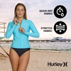 image:imageHurley Rash Guard for Women Full Zip Zip Up Long Sleeve Swim Shirts for Women Surfing Top UPF 50 SPF Sun amp UV ProtectionBlue Fish