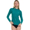 image:imageHurley Rash Guard for Women Full Zip Zip Up Long Sleeve Swim Shirts for Women Surfing Top UPF 50 SPF Sun amp UV ProtectionEmerald