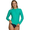 image:imageHurley Rash Guard for Women Full Zip Zip Up Long Sleeve Swim Shirts for Women Surfing Top UPF 50 SPF Sun amp UV ProtectionMint Jade