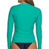 image:imageHurley Rash Guard for Women Full Zip Zip Up Long Sleeve Swim Shirts for Women Surfing Top UPF 50 SPF Sun amp UV ProtectionMint Jade