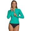 image:imageHurley Rash Guard for Women Full Zip Zip Up Long Sleeve Swim Shirts for Women Surfing Top UPF 50 SPF Sun amp UV ProtectionMint Jade
