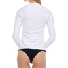 image:imageHurley Rash Guard for Women Full Zip Zip Up Long Sleeve Swim Shirts for Women Surfing Top UPF 50 SPF Sun amp UV ProtectionWhite