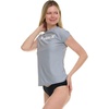 image:imageHurley Rash Guard for Women Short Sleeve Swim Shirts for Women Rashguard UPF 50 SPF amp UV ProtectionSilver