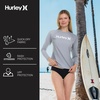 image:imageHurley Rash Guard for Women Womens Rash Guard Long Sleeve Shirts Rashguard Swim Shirt Women UPF 50 SPF amp UV ProtectionSilver