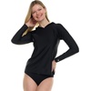 image:imageHurley Rash Guard for Women with Hood Long Sleeve Hoodie Swim Shirts for Women Quick Dry UPF 50 SPF Sun amp UV ProtectionBlack