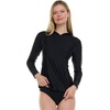 image:imageHurley Rash Guard for Women with Hood Long Sleeve Hoodie Swim Shirts for Women Quick Dry UPF 50 SPF Sun amp UV ProtectionBlack