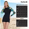 image:imageHurley Womens Two Piece Rash Guard amp Swim Shorts Long Sleeve Swim Shirt Quick Dry Swimsuits UPF 50 SPF Sun amp UV ProtectionBlackTropic