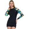 image:imageHurley Womens Two Piece Rash Guard amp Swim Shorts Long Sleeve Swim Shirt Quick Dry Swimsuits UPF 50 SPF Sun amp UV ProtectionBlackTropic