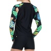image:imageHurley Womens Two Piece Rash Guard amp Swim Shorts Long Sleeve Swim Shirt Quick Dry Swimsuits UPF 50 SPF Sun amp UV ProtectionBlackTropic
