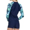 image:imageHurley Womens Two Piece Rash Guard amp Swim Shorts Long Sleeve Swim Shirt Quick Dry Swimsuits UPF 50 SPF Sun amp UV ProtectionNavyTropic