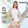 image:imageHurley Womens Two Piece Rash Guard amp Swim Shorts Long Sleeve Swim Shirt Quick Dry Swimsuits UPF 50 SPF Sun amp UV ProtectionWhiteTropic