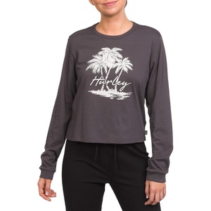 image:imageHurley Womens Scripted Palms Perf Long SleeveThunder Grey