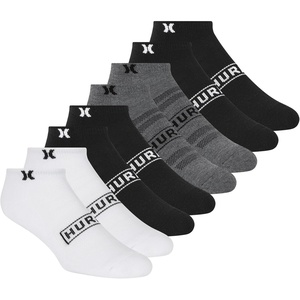image:imageHurley Mens 8 Pack Sport Cushioned Low Cut SocksWhiteGrey HeatherBlack