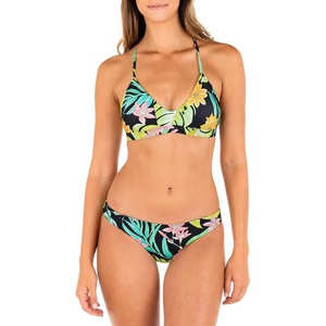 image:imageHurley Womens Moderate Bikini BottomBlack Bloom Wash Reversible