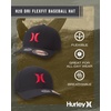 image:imageHurley Mens Baseball Cap  Moisture Wicking Curved Brim Flexfit Fitted Hats for Men with H2ODri Sweatband Sizes SXLBlackRed