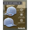 image:imageHurley Mens Baseball Cap  Moisture Wicking Curved Brim Flexfit Fitted Hats for Men with H2ODri Sweatband Sizes SXLPacific Blue