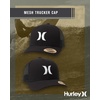 image:imageHurley Mens Caps  Del Mar Mesh Panel Baseball Cap Trucker Hat  Snap Back Hats for MenBlackWhite