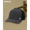 image:imageHurley Mens Caps  Mini Icon Mesh Panel Baseball Cap  Fitted Hats for MenBlackGrey