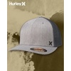 image:imageHurley Mens Caps  Mini Icon Mesh Panel Baseball Cap  Fitted Hats for MenGrey Heather