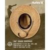 image:imageHurley Mens Straw Hat  Weekender Natural Straw Hat with Medium Brim and Chin Strap  Beach Fishing Sun Hats for MenKhaki