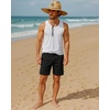 image:imageHurley Mens Straw Hat  Weekender Natural Straw Hat with Medium Brim and Chin Strap  Beach Fishing Sun Hats for MenKhaki