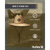 image:imageHurley Mens Straw Hat  Weekender Natural Straw Hat with Medium Brim and Chin Strap  Beach Fishing Sun Hats for MenKhaki