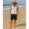 image:imageHurley Mens Straw Hat  Weekender Natural Straw Hat with Medium Brim and Chin Strap  Beach Fishing Sun Hats for MenNeptune Green