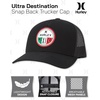 image:imageHurley Mens Trucker Hat  Flat Brim Mesh Baseball Cap and Hats for Men with Adjustable Snapback ClosureBlackGreen