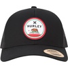 image:imageHurley Mens Trucker Hat  Flat Brim Mesh Baseball Cap and Hats for Men with Adjustable Snapback ClosureBlackWhite
