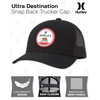 image:imageHurley Mens Trucker Hat  Flat Brim Mesh Baseball Cap and Hats for Men with Adjustable Snapback ClosureBlackWhite