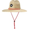 image:imageHurley Mens Straw Hat  Weekender Natural Straw Hat with Medium Brim and Chin Strap  Beach Fishing Sun Hats for MenRed