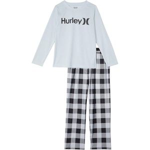 image:imageHurley Boys Pajama 2piece SetWolf GreyBuffalo Check