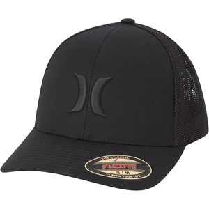image:imageHurley Mens Baseball Cap  Laguna Icon Mesh Stretch Trucker Hat with Curved Brim  Lightweight Breathable Fitted Hats for MenAll Black