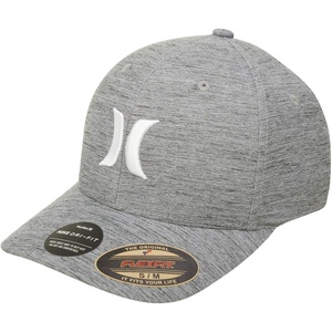 image:imageHurley Mens Baseball Cap  Lightweight Curved Bill H2O Dri Fitted Caps for MenDark Smoke Grey